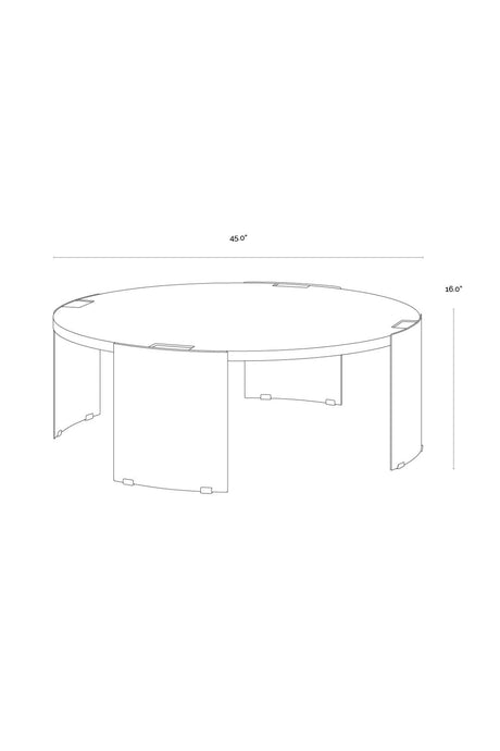 Round Concrete Indoor/Outdoor Coffee Table by Splendido Gallus, alternate view 13