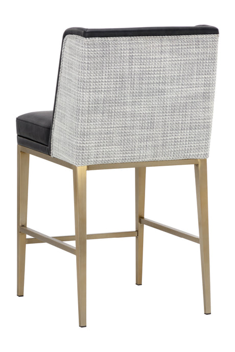 Black Leather Counter Stool by Splendido Joplin, alternate view 5