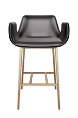 Leather-Look Channeled Arm Bar Stool by Splendido Lucano Barstool, alternate view 12