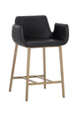 Leather-Look Channeled Arm Counter Stool by Splendido Lucano, alternate view 13