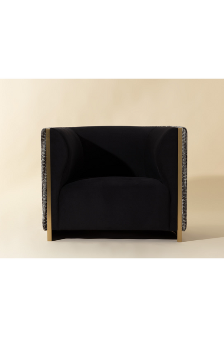 Gold Inlay Curved Lounge Chair by Splendido Larron Accent Chair, alternate view 22