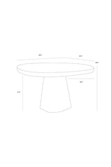 Sculptural Indoor/Outdoor Concrete Dining Table by Splendido Celica Outdoor Dining Table, alternate view 18