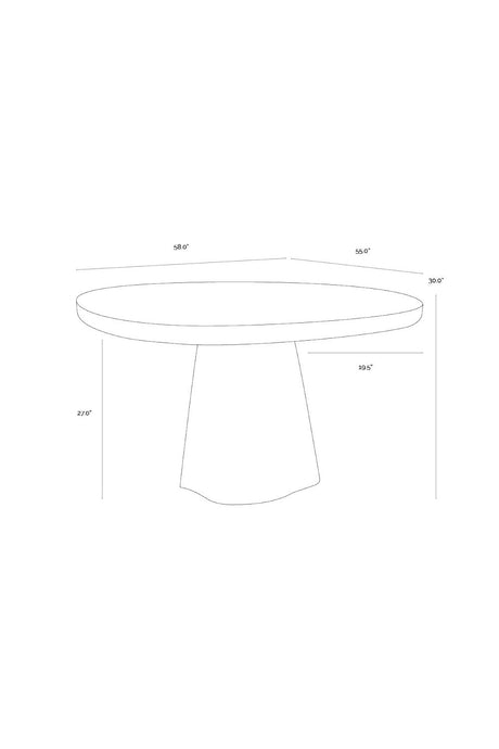 Sculptural Indoor/Outdoor Concrete Dining Table by Splendido Celica Outdoor Dining Table, alternate view 18