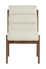 Channeled White Fabric Dining Chair by Splendido Bertie, alternate view 3