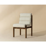 Channeled White Fabric Dining Chair by Splendido Bertie, alternate view 9