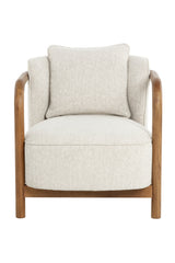 Curved Wood Frame Lounge Chair by Splendido Beatrice Accent Chair, alternate view 3