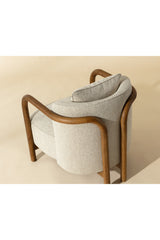 Curved Wood Frame Lounge Chair by Splendido Beatrice Accent Chair, alternate view 11