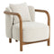 Curved Wood Frame Lounge Chair by Splendido Beatrice Accent Chair