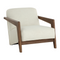 Brown Oak Framed Lounge Chair by Splendido Bosco Accent Chair