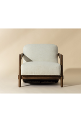 Brown Oak Framed Lounge Chair by Splendido Bosco Accent Chair, alternate view 7