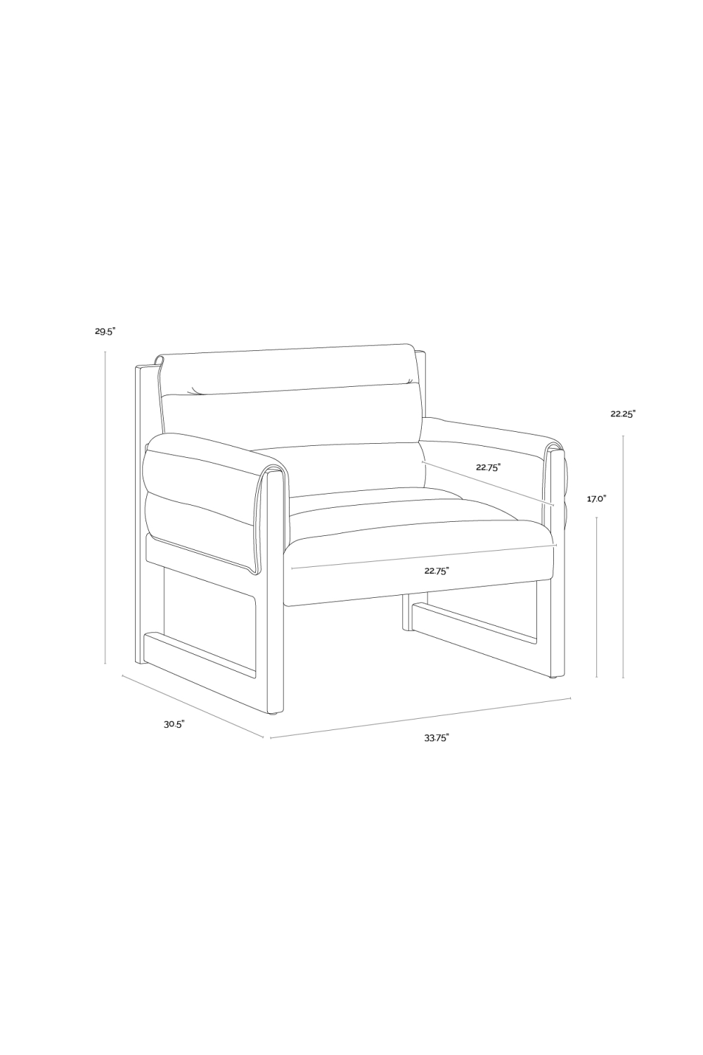 Tufted Black Leather Lounge Chair by Splendido Ferguson Accent Chair, alternate view 10