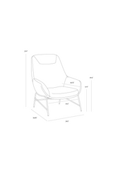 Leather Exterior Lounge Chair by Splendido Lucier Accent Chair, alternate view 20