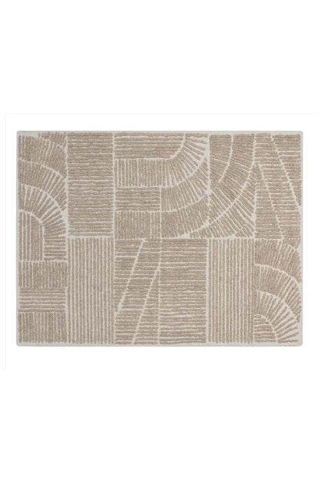 Taupe Wool-Viscose Area Rug by Splendido Corinthia