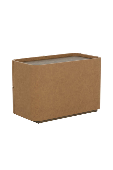 Leather-Look 2-Drawer Nightstand by Splendido Jamille, alternate view 49