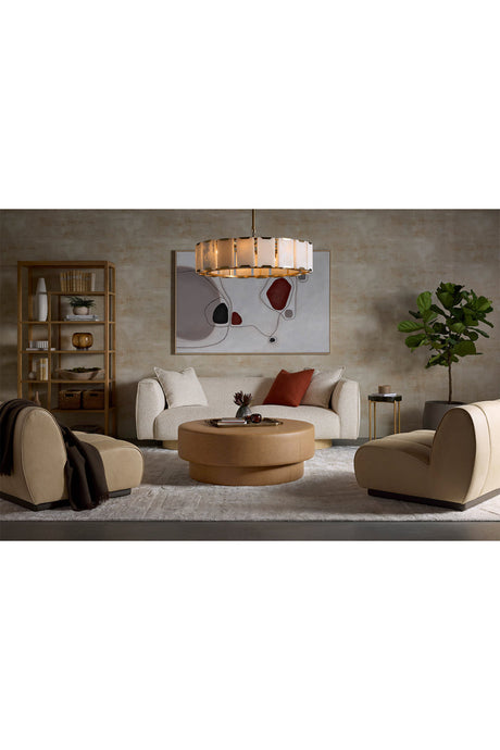 Round Oak Base Sofa by Splendido Mattis, alternate view 7