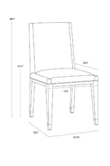 Rustic Oak Base Dining Chairs (2) by Splendido Kalla, alternate view 10