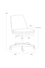 Matte Gold Base Office Chair by Splendido Berget Accent Chair, alternate view 11