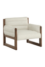 Tufted White Linen Lounge Chair by Splendido Ferguson Accent Chair