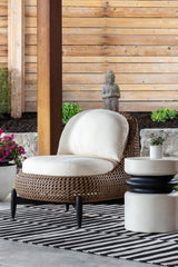 Padded Wicker Outdoor Lounge Chair by Splendido Carilo, alternate view 2