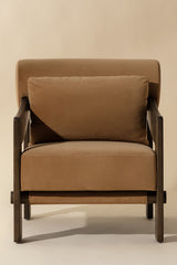 Brown Fabric Lounge Chair by Splendido Reizo Accent Chair, alternate view 3