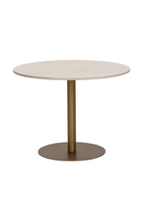 White Marble Round Bistro Table by Splendido Iska Dining Table