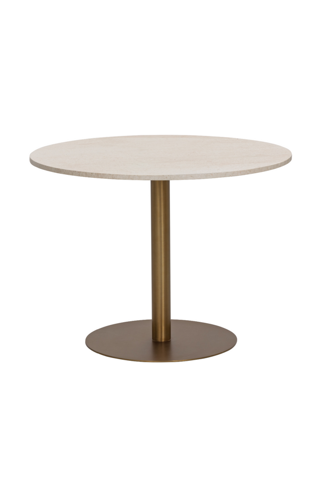 White Marble Round Bistro Table by Splendido Iska Dining Table