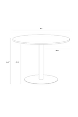White Marble Round Bistro Table by Splendido Iska Dining Table, alternate view 9
