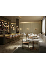 White Marble Round Bistro Table by Splendido Iska Dining Table, alternate view 11