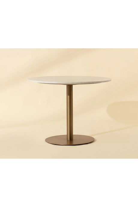 White Marble Round Bistro Table by Splendido Iska Dining Table, alternate view 7