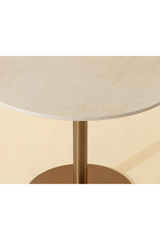 White Marble Round Bistro Table by Splendido Iska Dining Table, alternate view 8