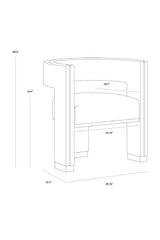 Curved 3-Legged Dining Chair by Splendido Adamina, alternate view 22
