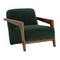 Brown Oak Framed Lounge Chair by Splendido Bosco Accent Chair, alternate view 11