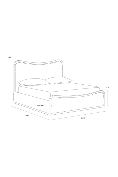 Boucle King Bed by Splendido Junia, alternate view 5