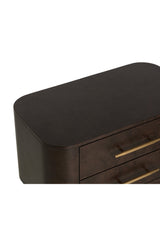 Brown Burl Veneer 2-Drawer Nightstand by Splendido Ezekiel, alternate view 6