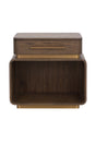 Brown Oak 1-Drawer Nightstand by Splendido Taro