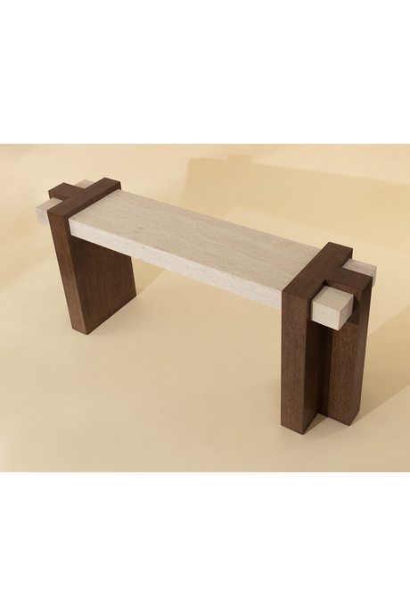 Interlocked Wooden Legs Console Table by Splendido Minerva, alternate view 8
