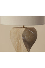 Wavy Travertine Base Table Lamp by Splendido Anusha, alternate view 6