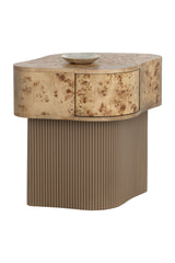 Burl Veneer Nightstand - Freeform Drawer Base by Splendido Fern Furniture > Bedroom Furniture > Nightstands, alternate view 6