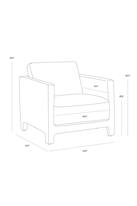 Bovine Leather Lounge Chair by Splendido Rodney Accent Chair, alternate view 20