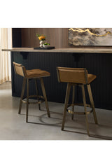 Leather-Look Swivel Bar Stool by Splendido Arizona Barstool, alternate view 16
