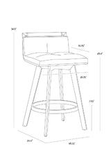 Swivel Counter Stool with Metal Frame by Splendido Arizona, alternate view 21