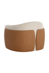 White Textured Swivel Lounge Chair by Splendido Caris Accent Chair, alternate view 5