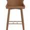 Leather Look Shell Bar Stool by Splendido Evora Barstool, alternate view 3