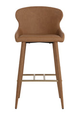 Leather Look Shell Bar Stool by Splendido Evora Barstool, alternate view 3