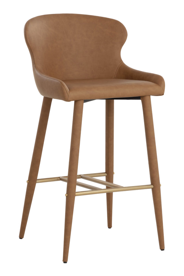 Leather Look Shell Bar Stool by Splendido Evora Barstool