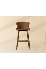 Leather Look Shell Bar Stool by Splendido Evora Barstool, alternate view 7