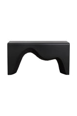 Black Sculpted Indoor/Outdoor Console Table by Splendido Montanus
