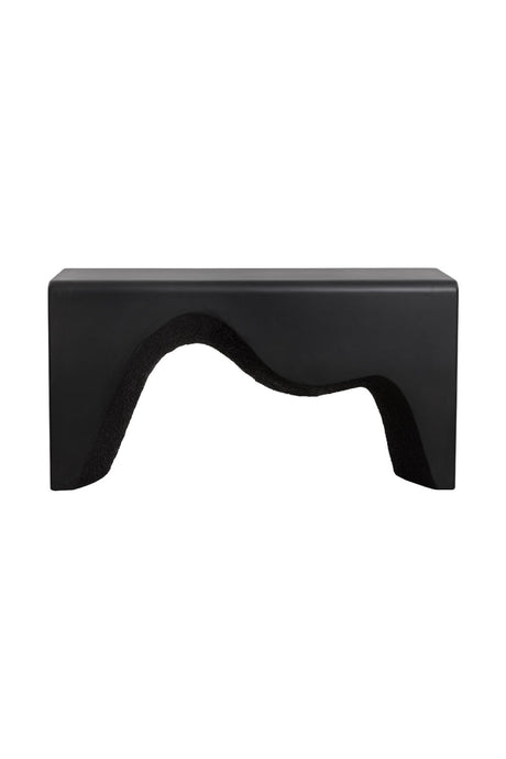 Black Sculpted Indoor/Outdoor Console Table by Splendido Montanus