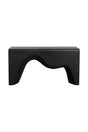 Black Sculpted Indoor/Outdoor Console Table by Splendido Montanus