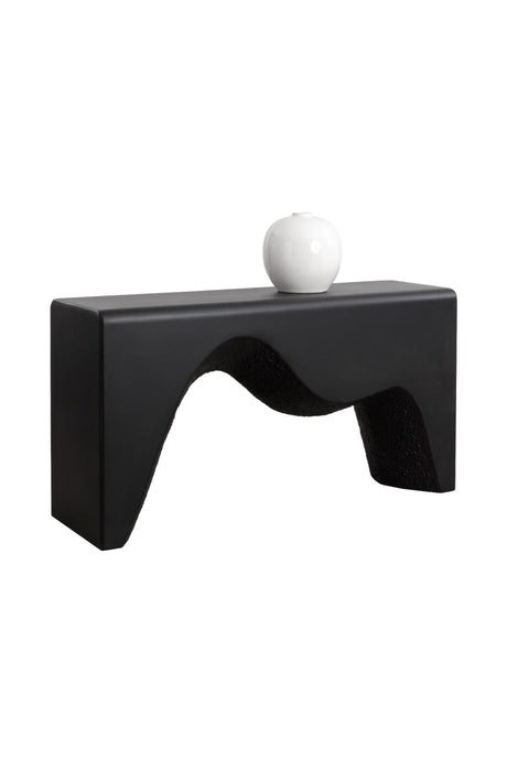 Black Sculpted Indoor/Outdoor Console Table by Splendido Montanus, alternate view 4